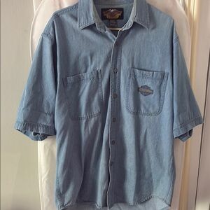 Harley-Davidson - Vintage Denim Button Down Shirt